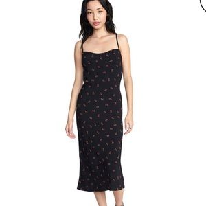 RVCA Phoebe cherry dress SIZE: MEDIUM